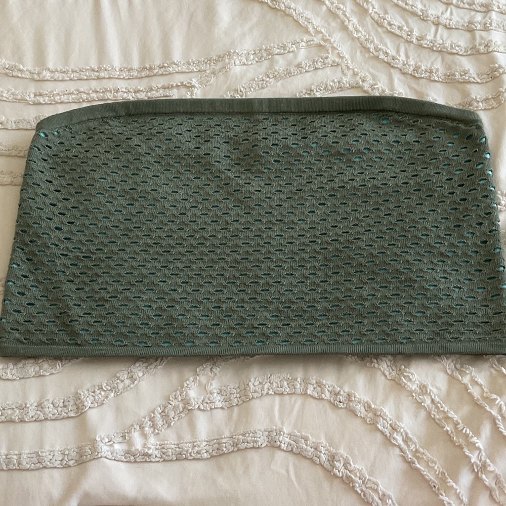 aerie Olive Green Knit Strapless Tube Top S - Picture 5 of 7